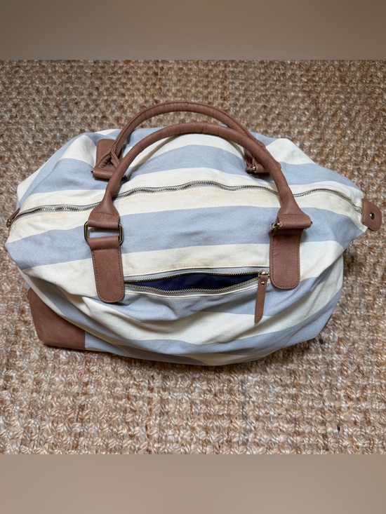 Merona Handbags - Blue and White Striped Duffel Bag